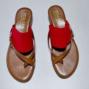 ITALIAN SHOEMAKERS Women's Heidi Red Sandals Size 6.5